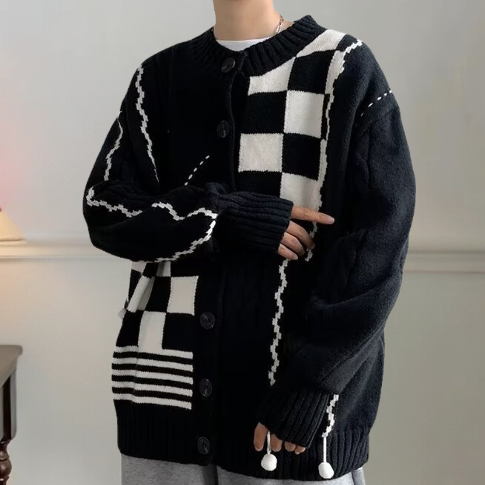 Keion - Gestrickter Herren-Cardigan