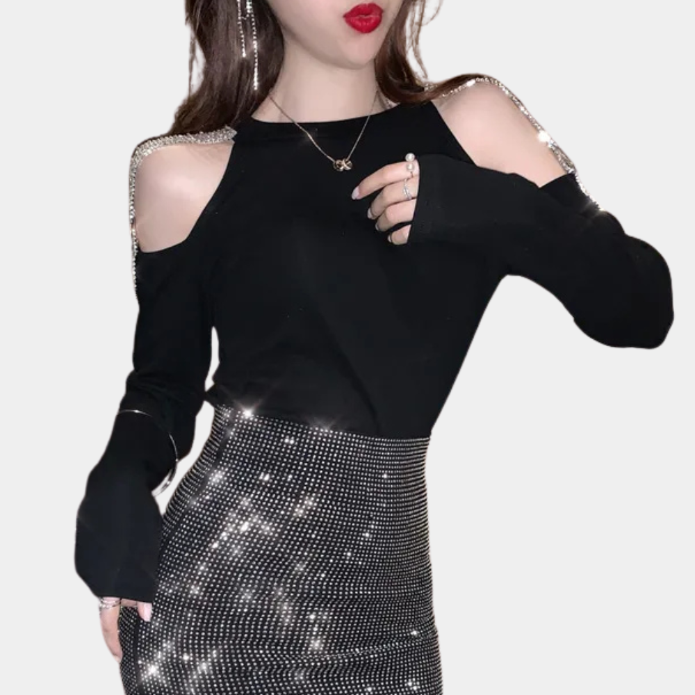 Celina - Trendiges Hemden mit Cut-Out-Ärmeln für Damen
