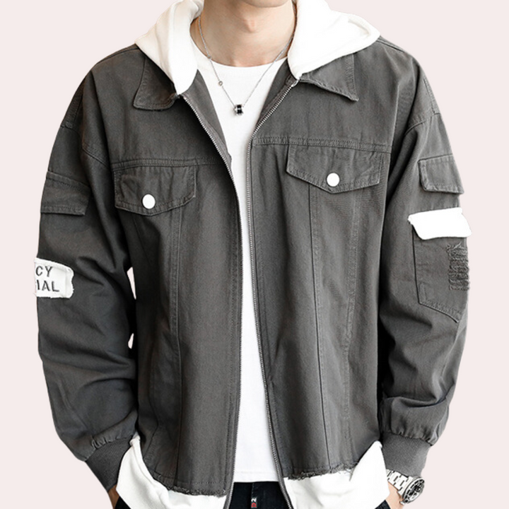 Milen - Moderne Denim-Kapuzenjacke für Männer