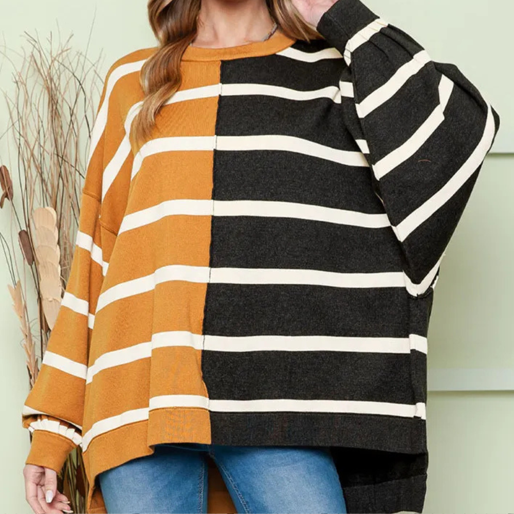 Victoria - Gestreifter Freizeitzpullover für Damen