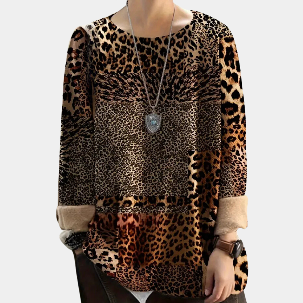 Martha - Eleganter Leopardenmuster-Pullover für Frauen