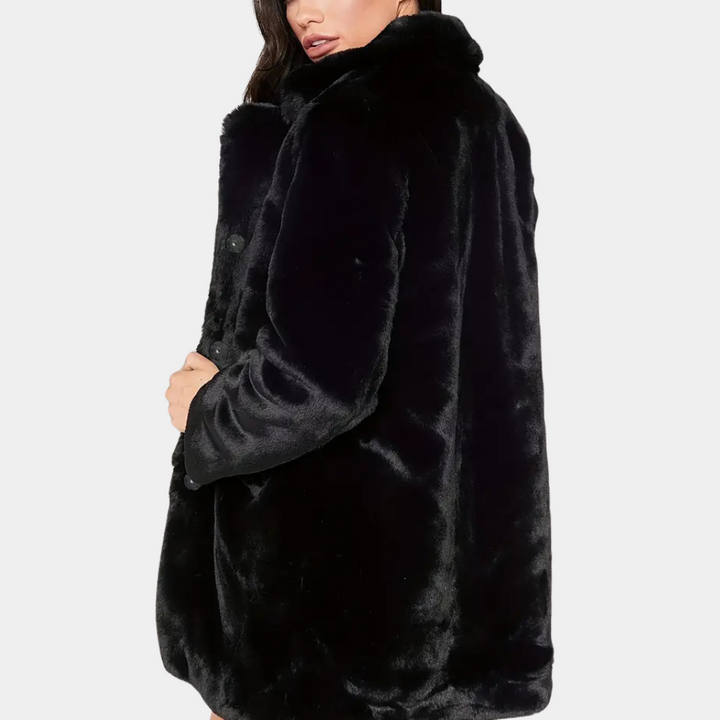 Peggy - Eleganter Plüschmantel für Damen