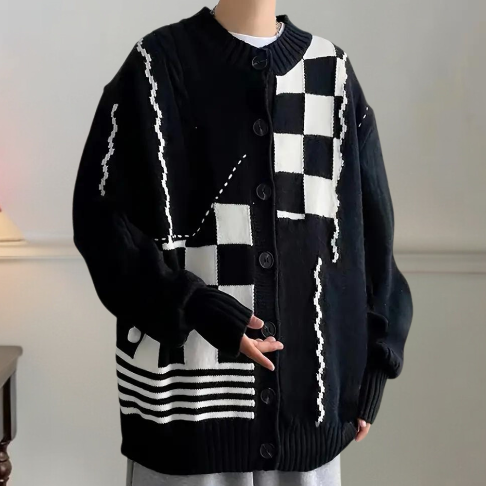 Keion - Gestrickter Herren-Cardigan