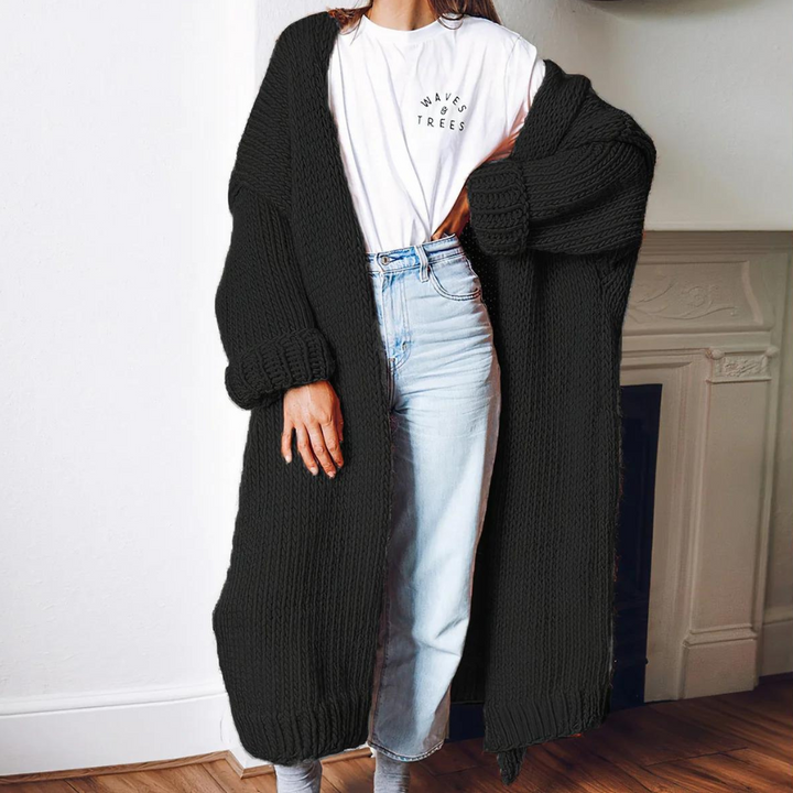 Margareta - Lässige Und Lange Strickjacke für Damen
