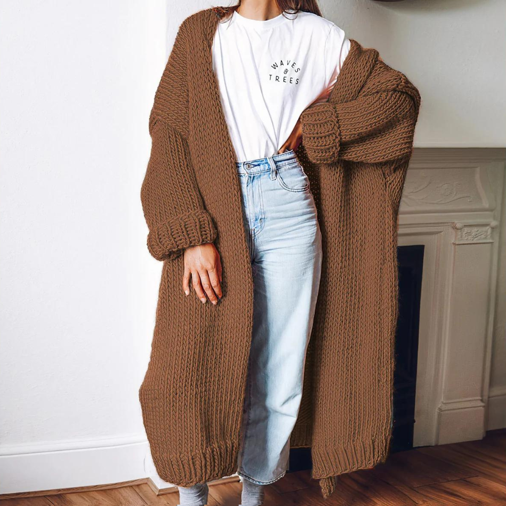Margareta - Lässige Und Lange Strickjacke für Damen