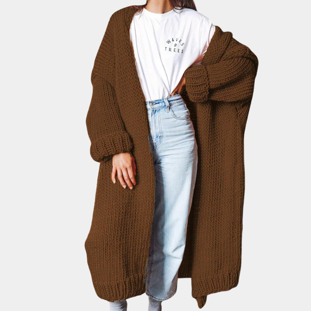 Margareta - Lässige Und Lange Strickjacke für Damen
