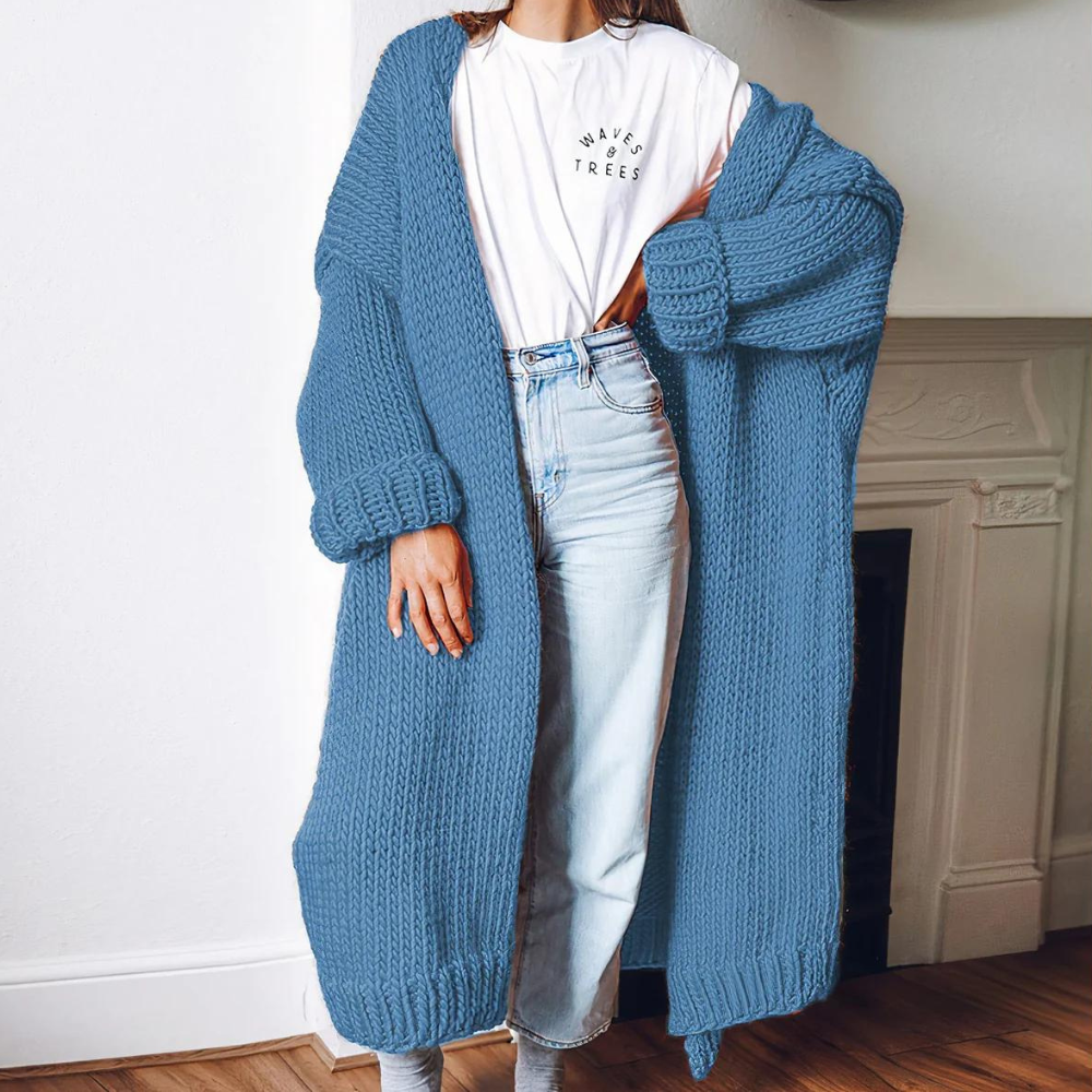 Margareta - Lässige Und Lange Strickjacke für Damen