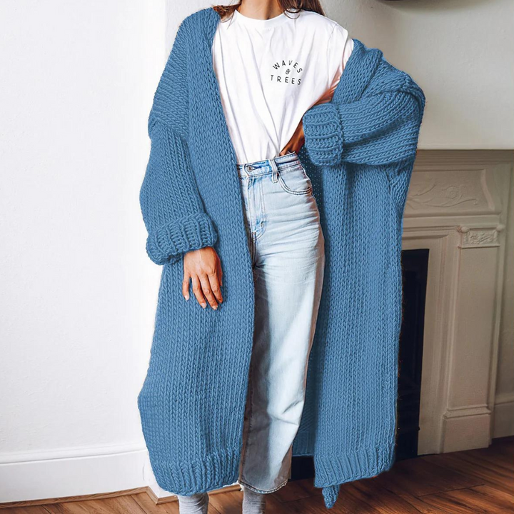 Margareta - Lässige Und Lange Strickjacke für Damen