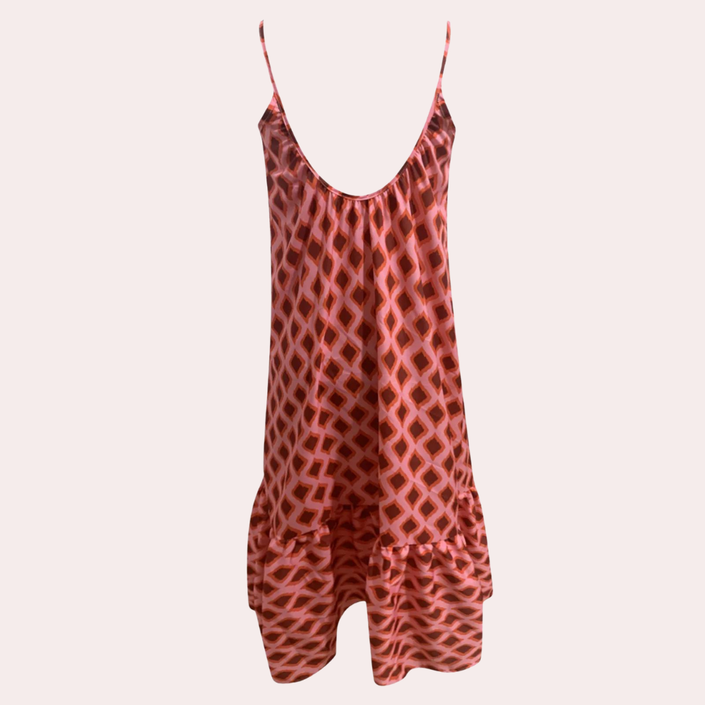 Kaya - Geometrischer Druck Ärmelloses Kleid für Damen