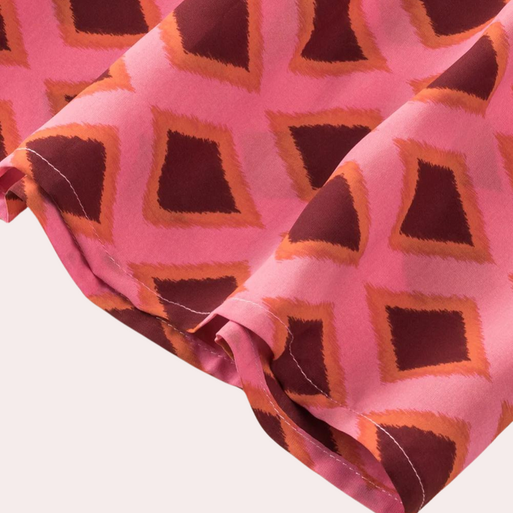 Kaya - Geometrischer Druck Ärmelloses Kleid für Damen
