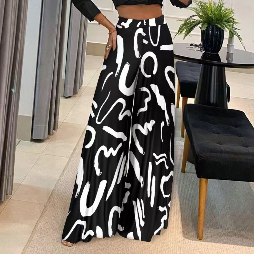 Ruby - Damenhose mit Weitem Bein Und Ausdrucksstarker Ausstrahlung