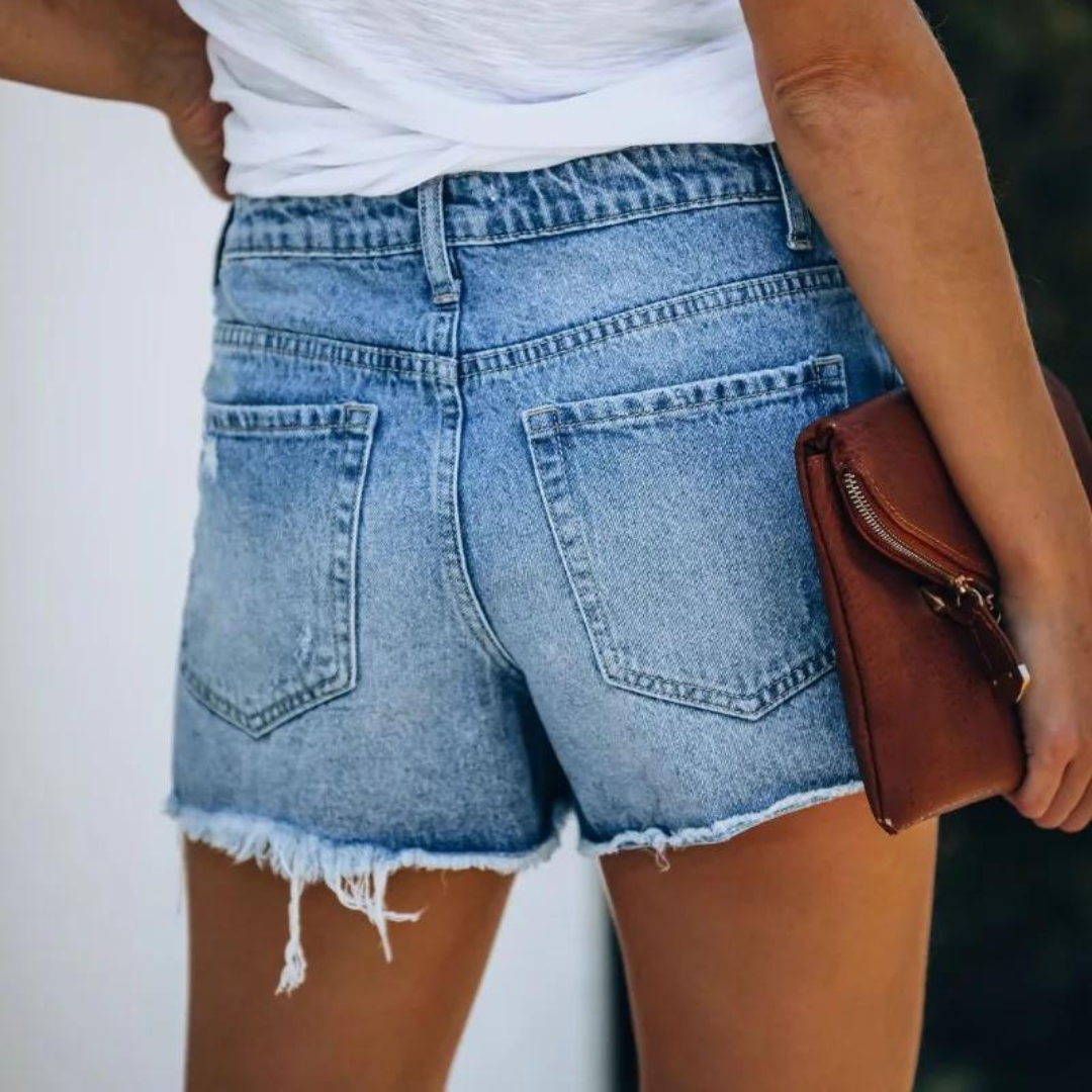 Hildegard - Stylische Zerschlissene Damen-Sommer-Shorts