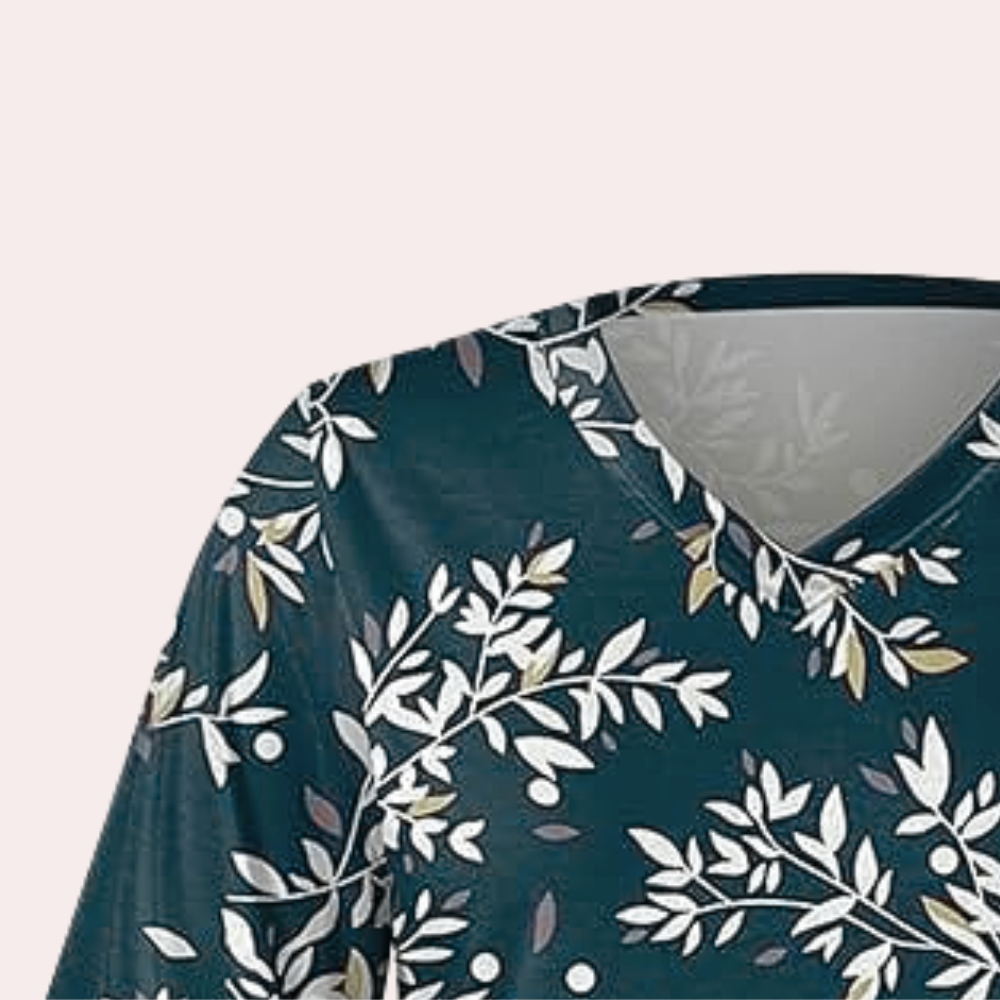 Thais - Elegante Und Bequeme Geblümte Bluse für Damen