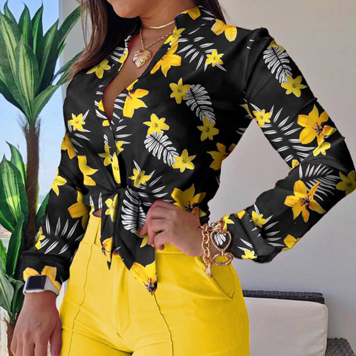 Ora - Sommerliches Tropical Bluse Und Shorts Set