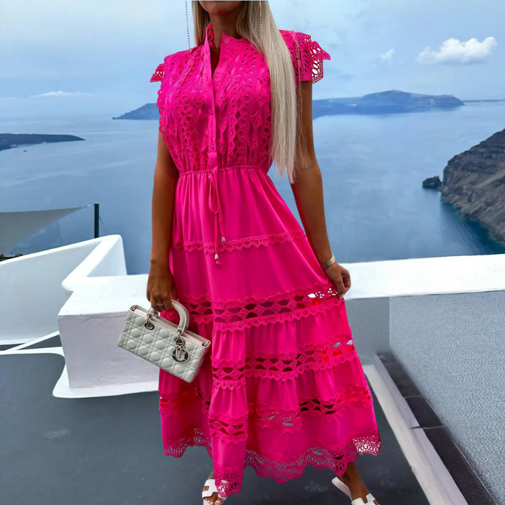 Antonina - Glamouröses Langes Spitzenkleid mit Elegantem Flair