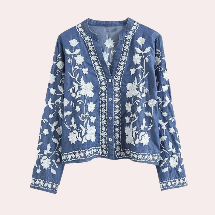 Breanne - Fein Bestickter Cardigan für Damen