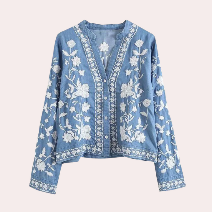 Breanne - Fein Bestickter Cardigan für Damen