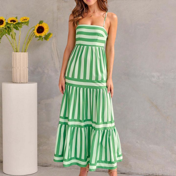 Juliana - Modisches Gestreiftes Sommerkleid für Damen