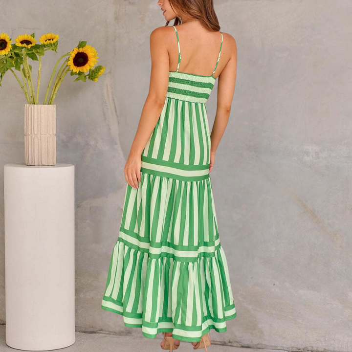 Juliana - Modisches Gestreiftes Sommerkleid für Damen
