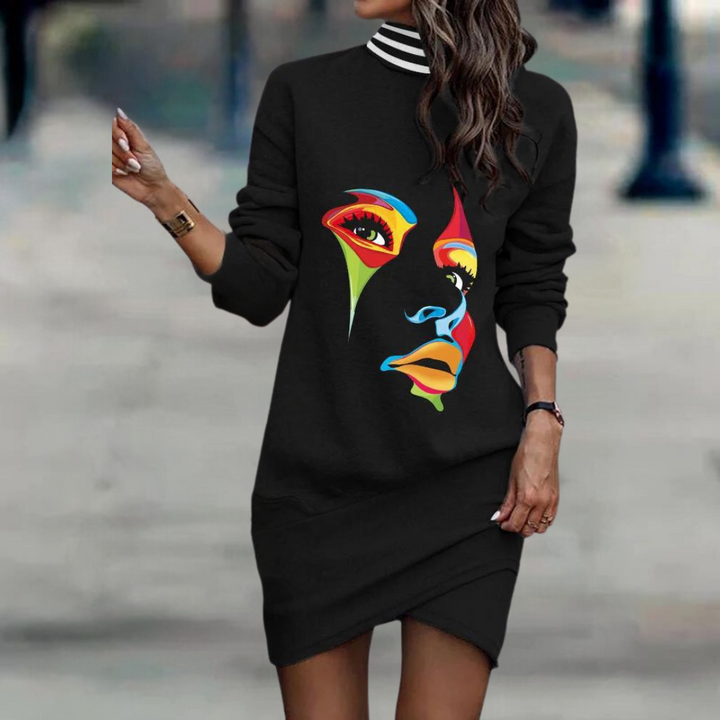 Venetia - Modisches Langärmeliges Kleid für Damen