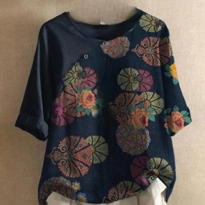 Clarisa - Legere Bedruckte Weiche Bluse für Damen