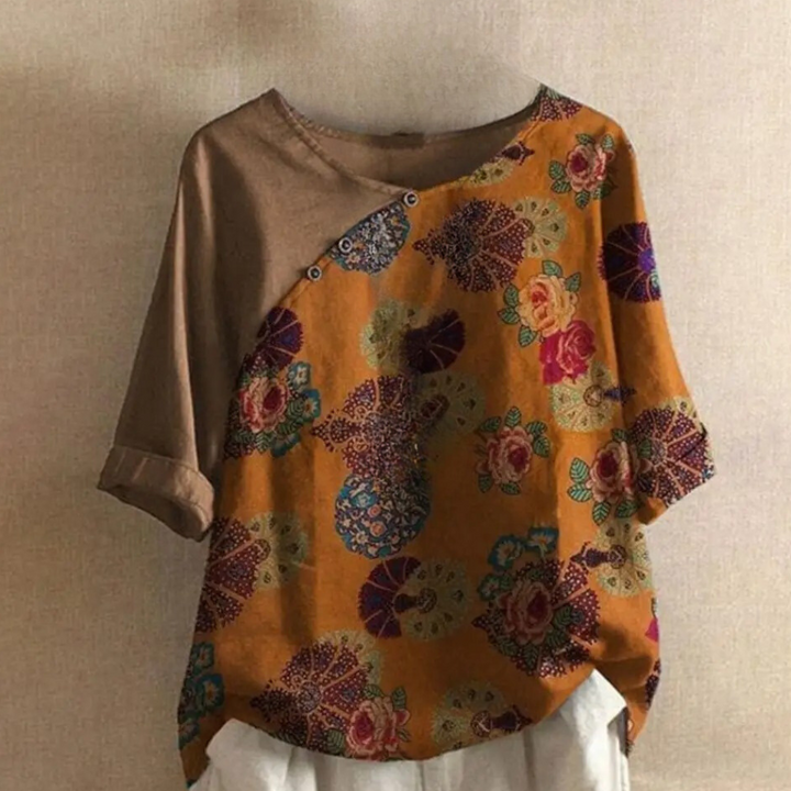 Clarisa - Legere Bedruckte Weiche Bluse für Damen