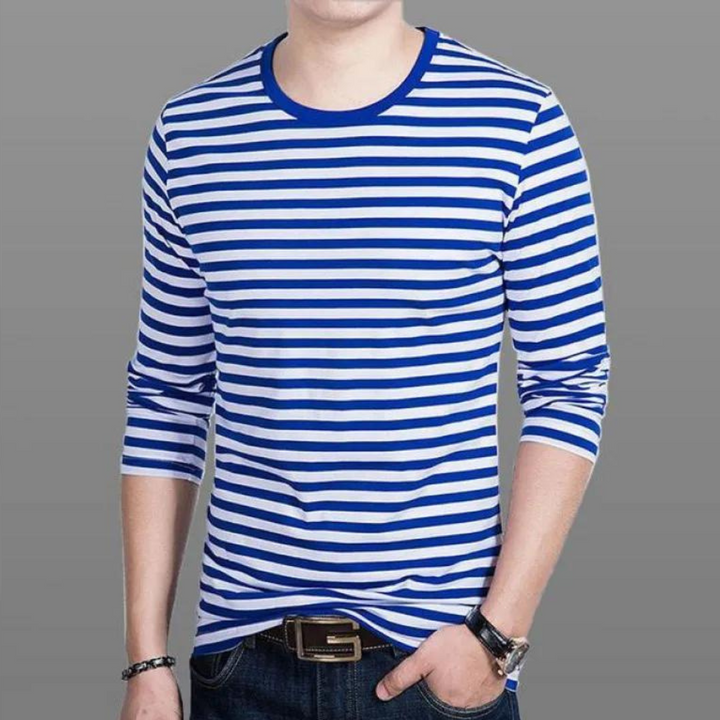 Dusan - Herren Casual Gestreiftes Langarmhemd