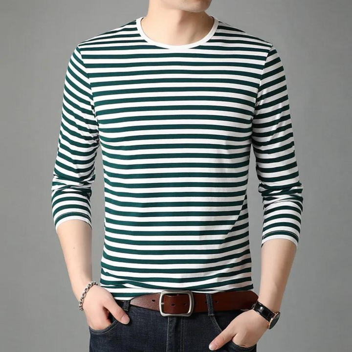 Dusan - Herren Casual Gestreiftes Langarmhemd