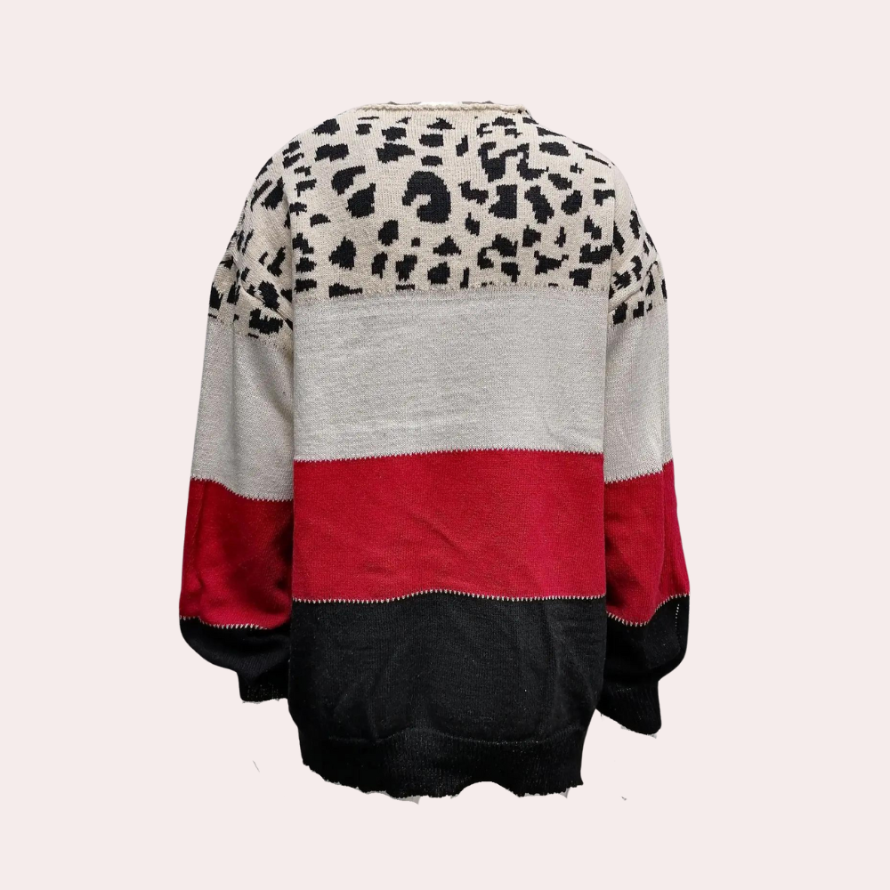 Cualli - Modischer Damenpullover Im Leopardenlook