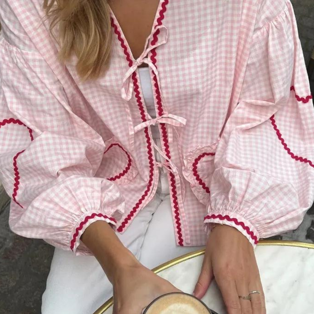 Briony - Damen Stylisches Oberteile mit Herz-Applikation