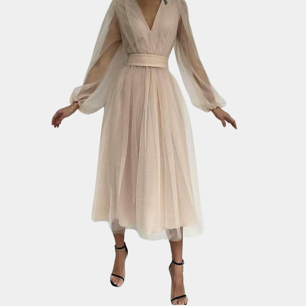 Ozana - Elegantes Midikleid Aus Tüll für Damen