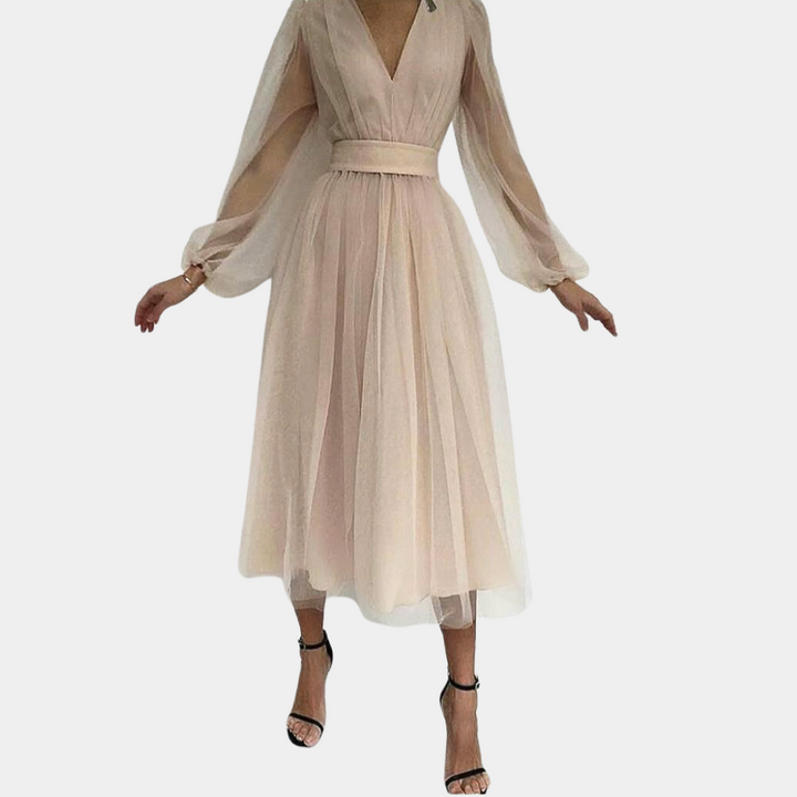 Ozana - Elegantes Midikleid Aus Tüll für Damen