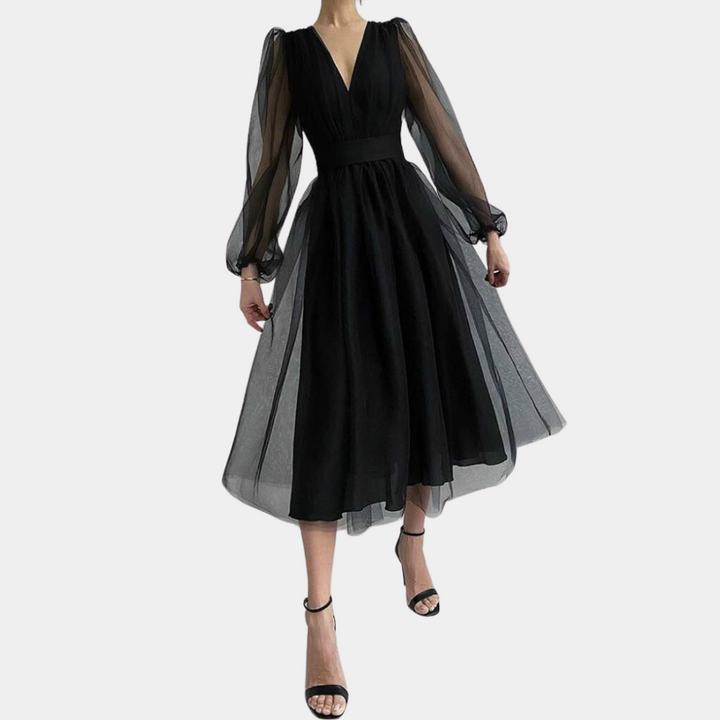 Ozana - Elegantes Midikleid Aus Tüll für Damen