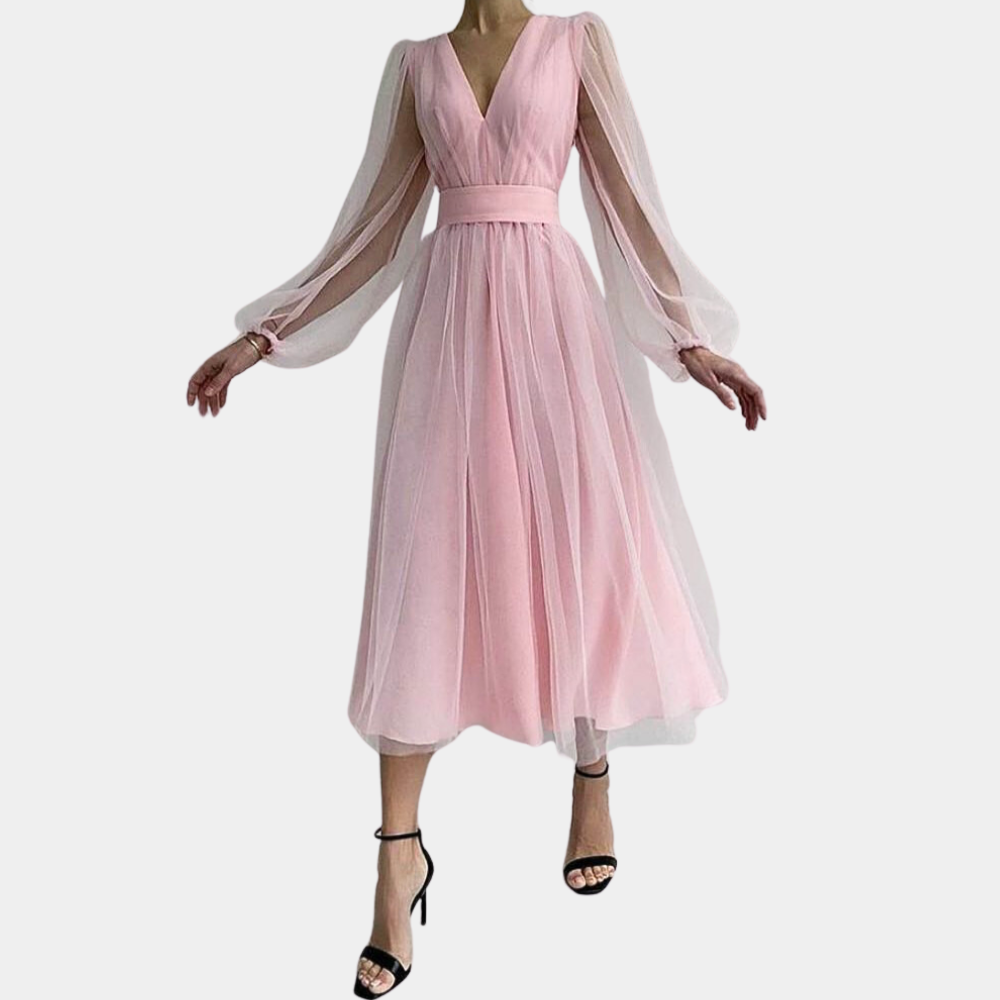 Ozana - Elegantes Midikleid Aus Tüll für Damen