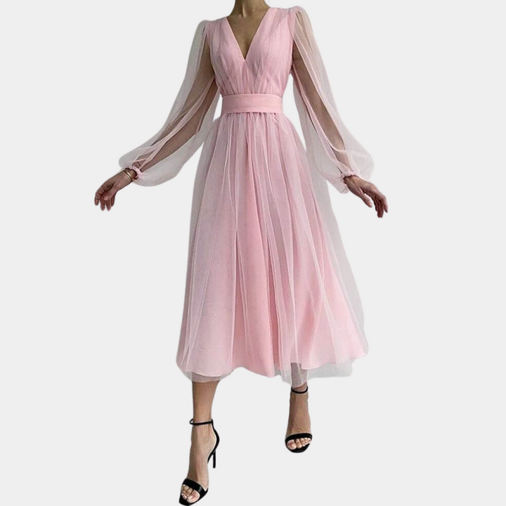 Ozana - Elegantes Midikleid Aus Tüll für Damen