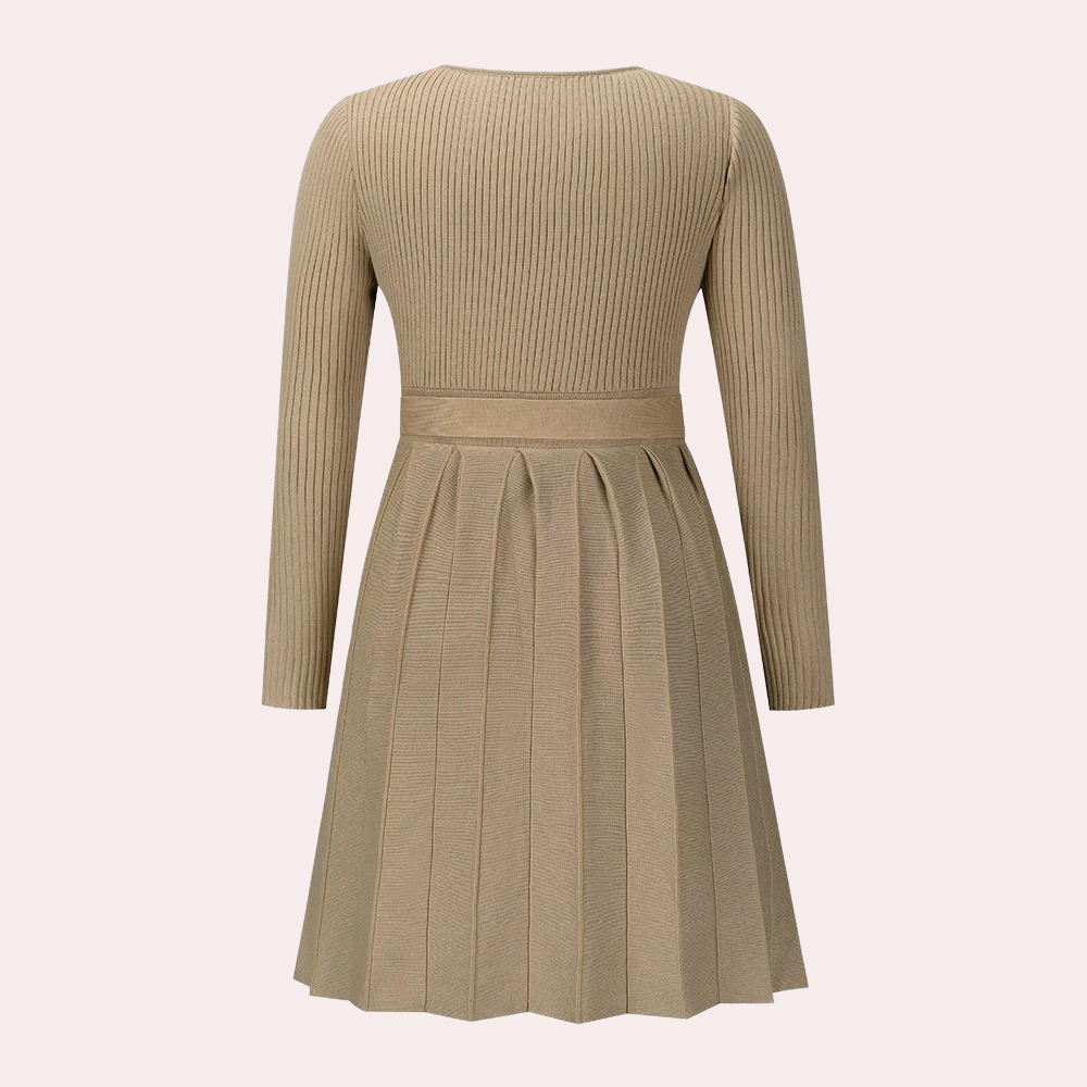 Dahlia - Elegantes Plisseekleid Im Midi-Format für Damen