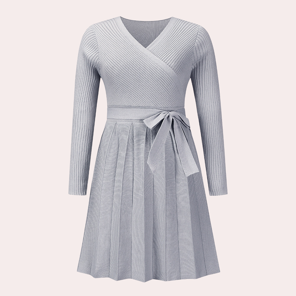 Dahlia - Elegantes Plisseekleid Im Midi-Format für Damen