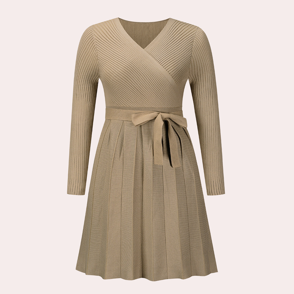 Dahlia - Elegantes Plisseekleid Im Midi-Format für Damen