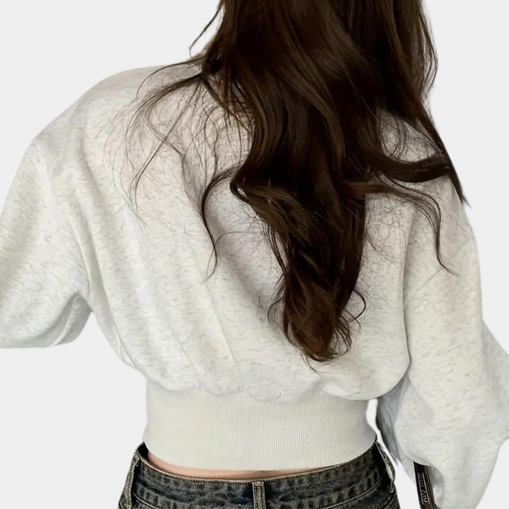 Caterina - Damen Pullover mit Geknöpfter Taille