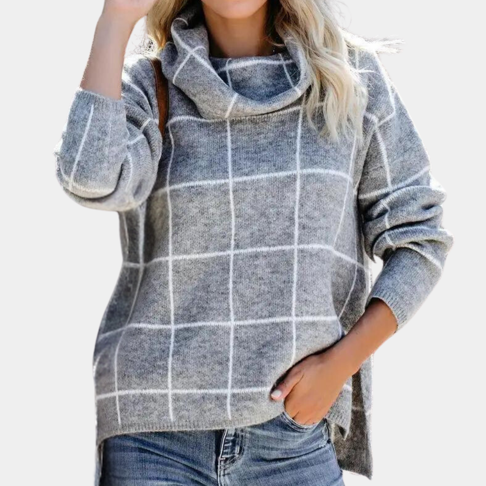 Elda - Stilvoller Freizeitpullover mit Karomuster
