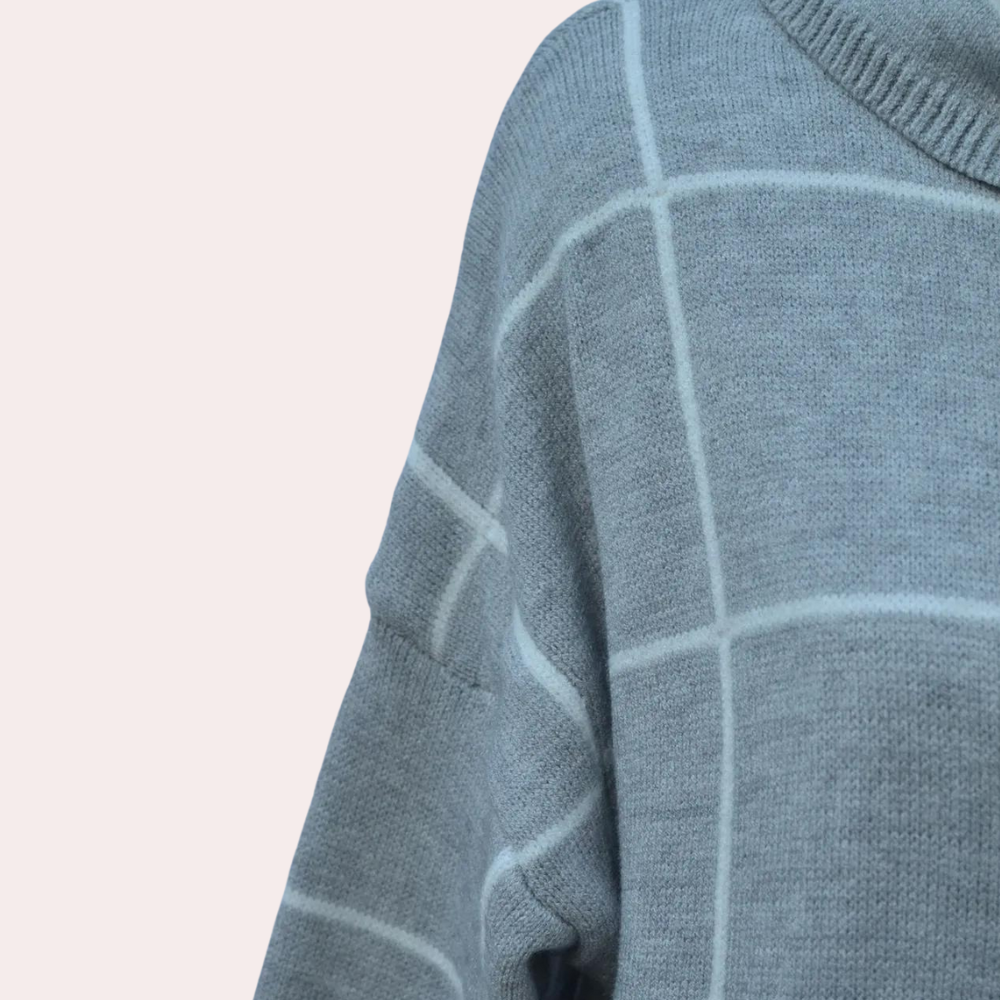 Elda - Stilvoller Freizeitpullover mit Karomuster
