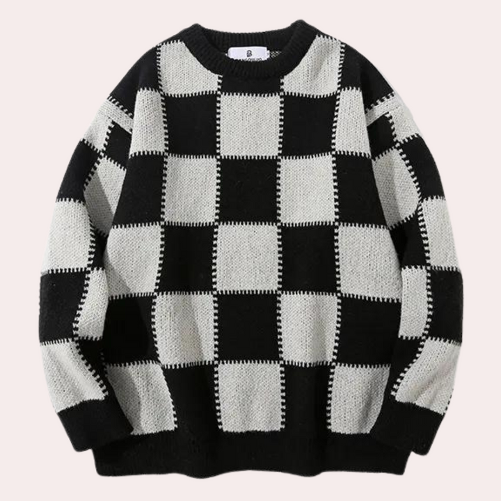 Goran - Bequemer Karierter Pullover für Herren