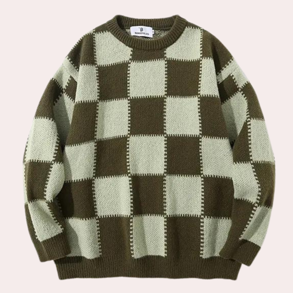 Goran - Bequemer Karierter Pullover für Herren