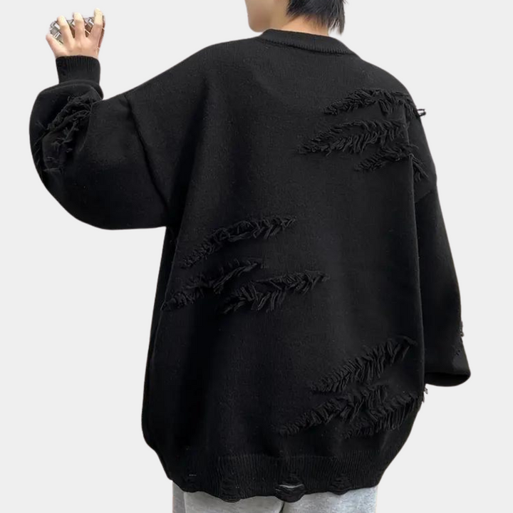 Maxime - Stylischer Ausgefranster Pullover für Damen