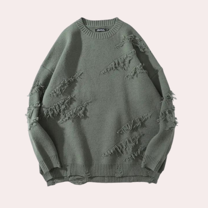 Maxime - Stylischer Ausgefranster Pullover für Damen
