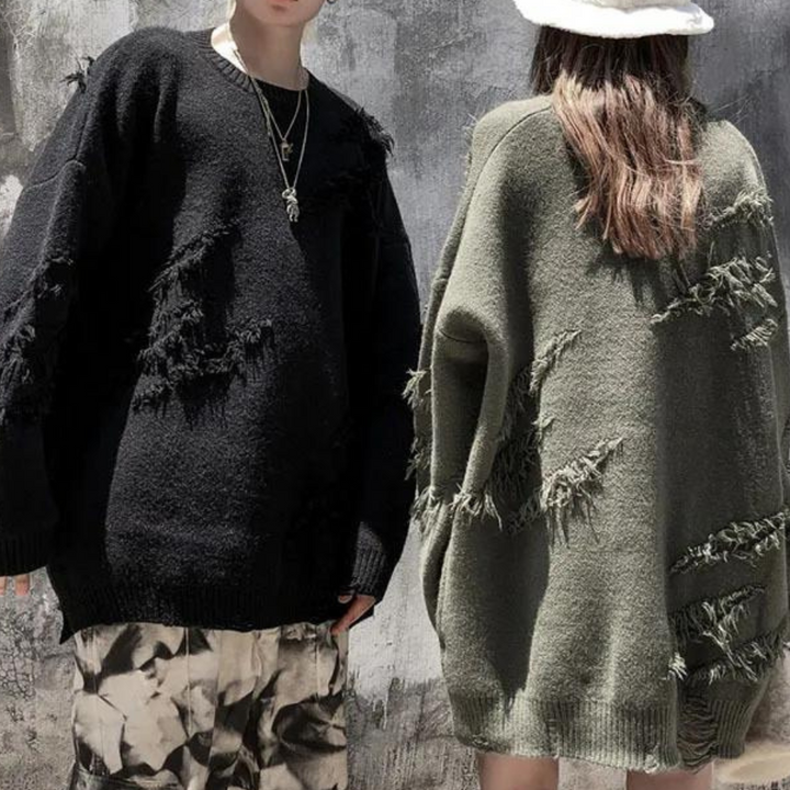 Maxime - Stylischer Ausgefranster Pullover für Damen