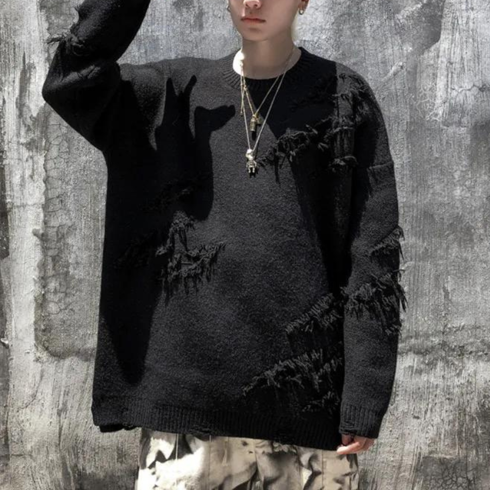 Maxime - Stylischer Ausgefranster Pullover für Damen