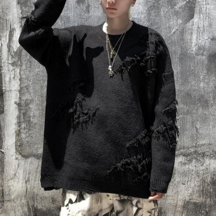 Maxime - Stylischer Ausgefranster Pullover für Damen