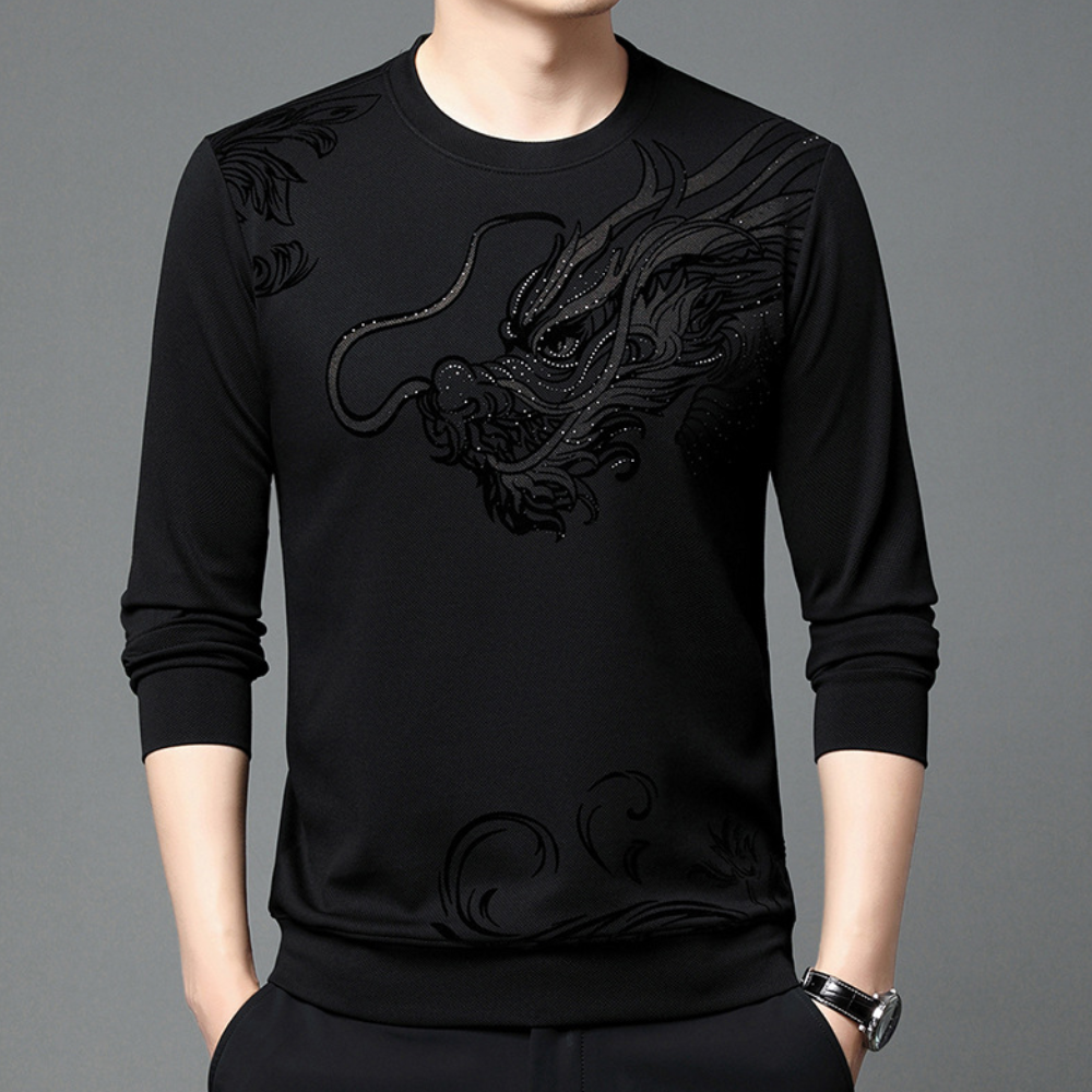 Mihnea - Bequemes Herren-Sweatshirt mit Rundhalsausschnitt