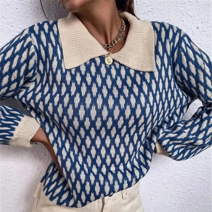 Bronwen - Stilvoller Damenpullover mit Elegantem Kragen